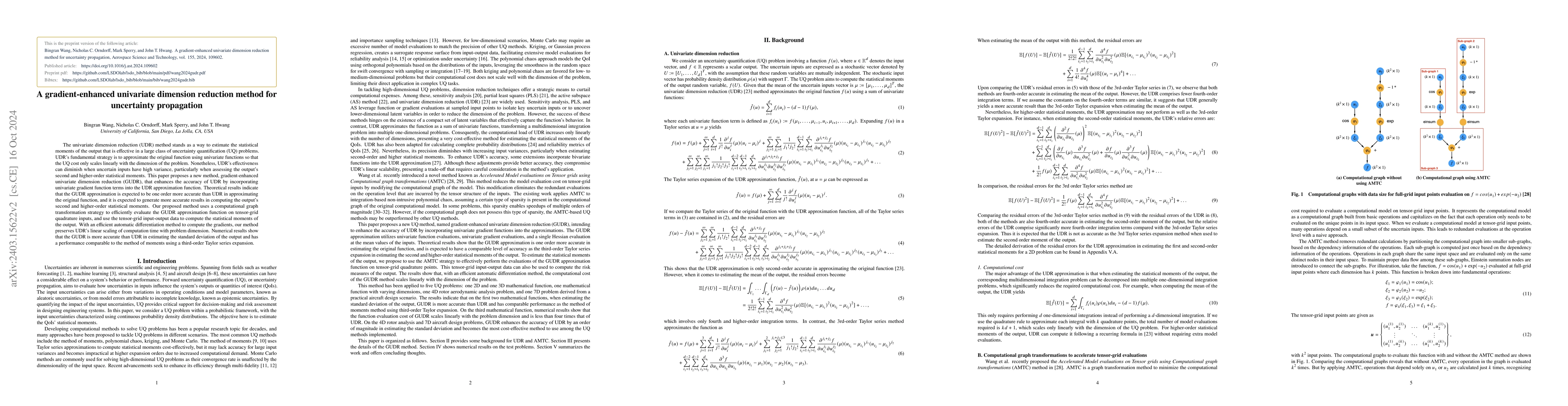 Thumbnail for A gradient-enhanced univariate dimension reduction method for
  uncertainty propagation