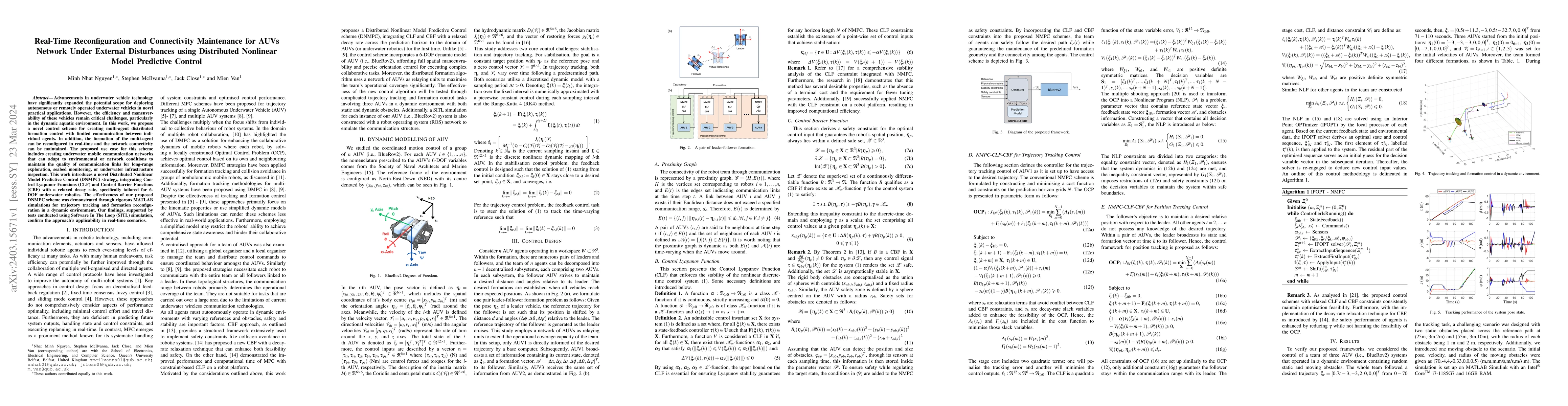 Thumbnail for Real-Time Reconfiguration and Connectivity Maintenance for AUVs Network
  Under External Disturbances using Distributed Nonlinear Model Predictive
  Control