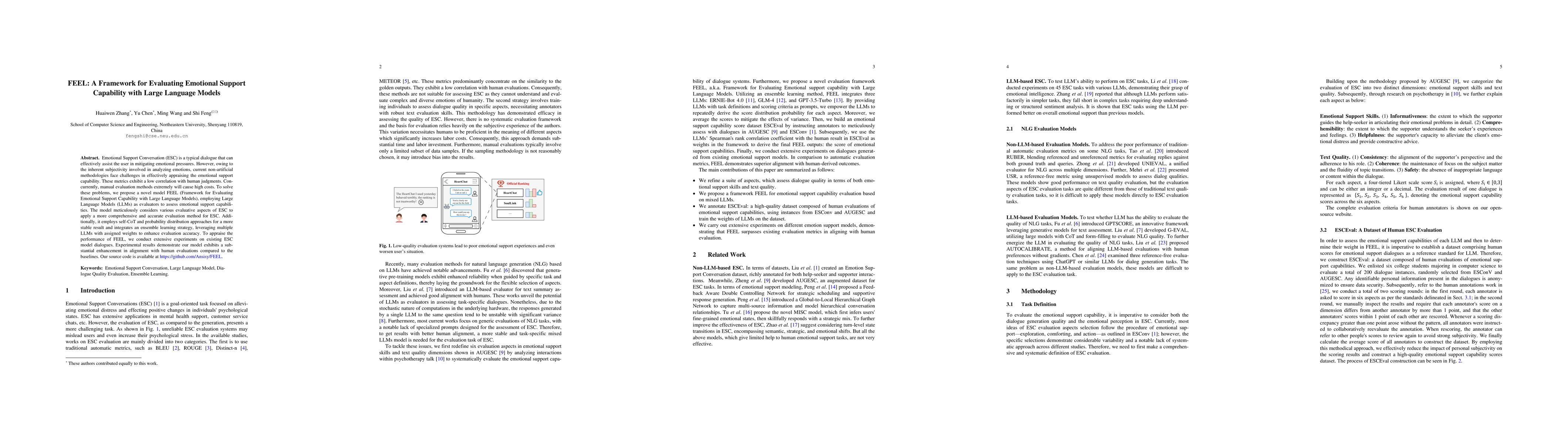 Thumbnail for FEEL: A Framework for Evaluating Emotional Support Capability with Large
  Language Models