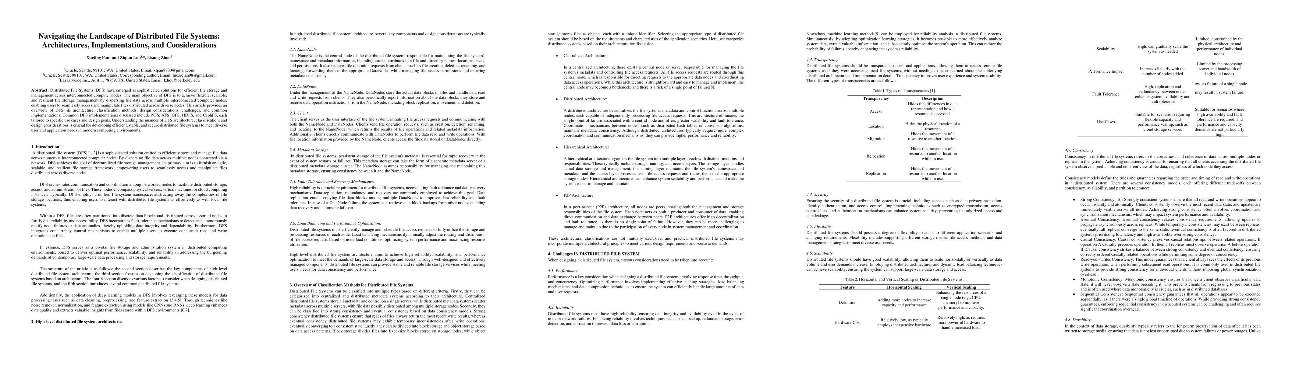 Thumbnail for Navigating the Landscape of Distributed File Systems: Architectures,
  Implementations, and Considerations