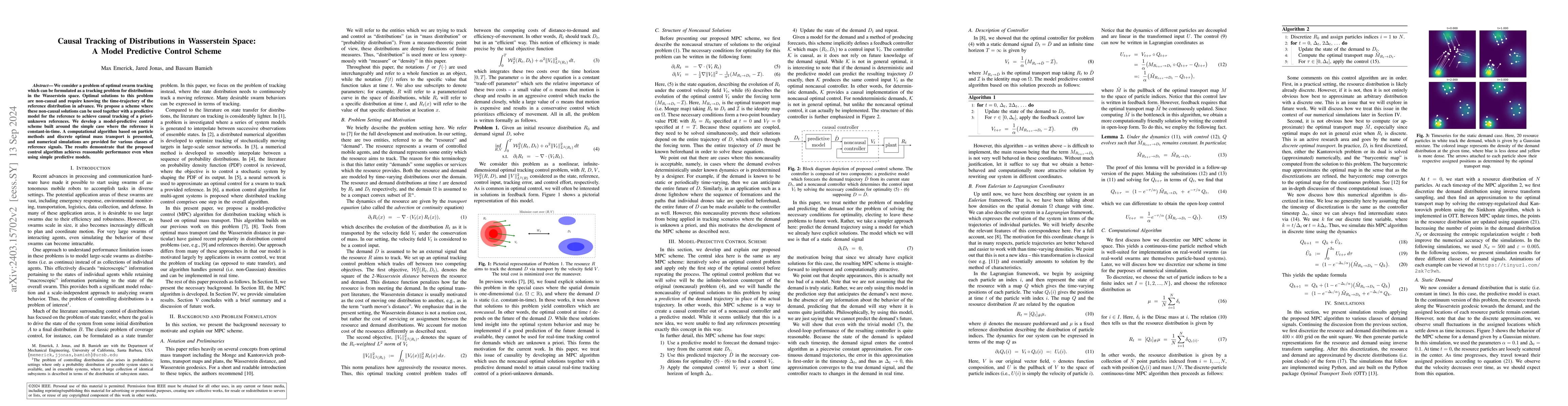 Thumbnail for Causal Tracking of Distributions in Wasserstein Space: A Model
  Predictive Control Scheme