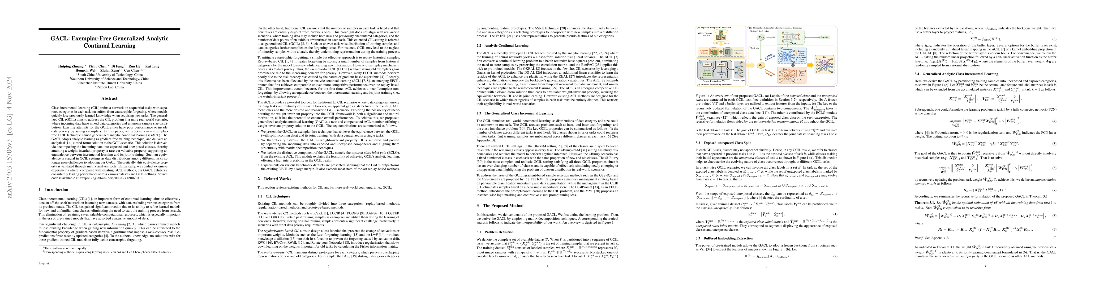 Thumbnail for G-ACIL: Analytic Learning for Exemplar-Free Generalized Class
  Incremental Learning