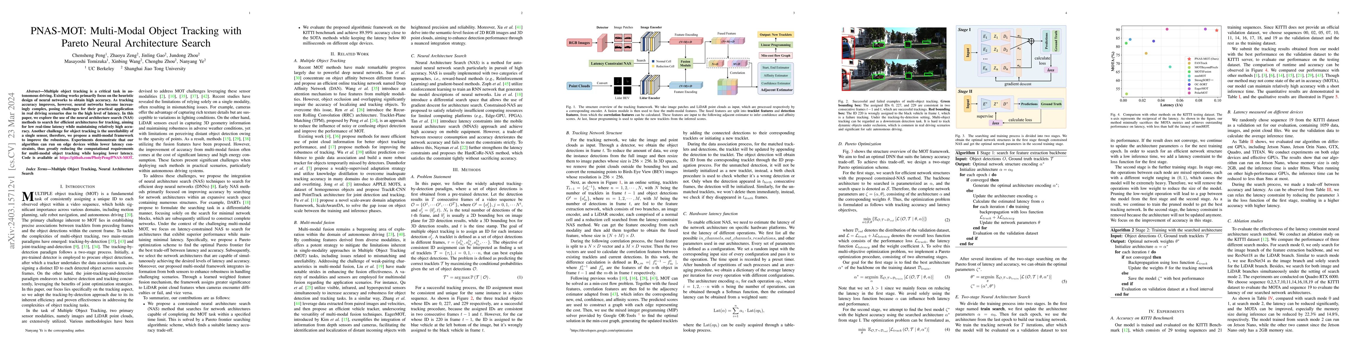 Thumbnail for PNAS-MOT: Multi-Modal Object Tracking with Pareto Neural Architecture
  Search