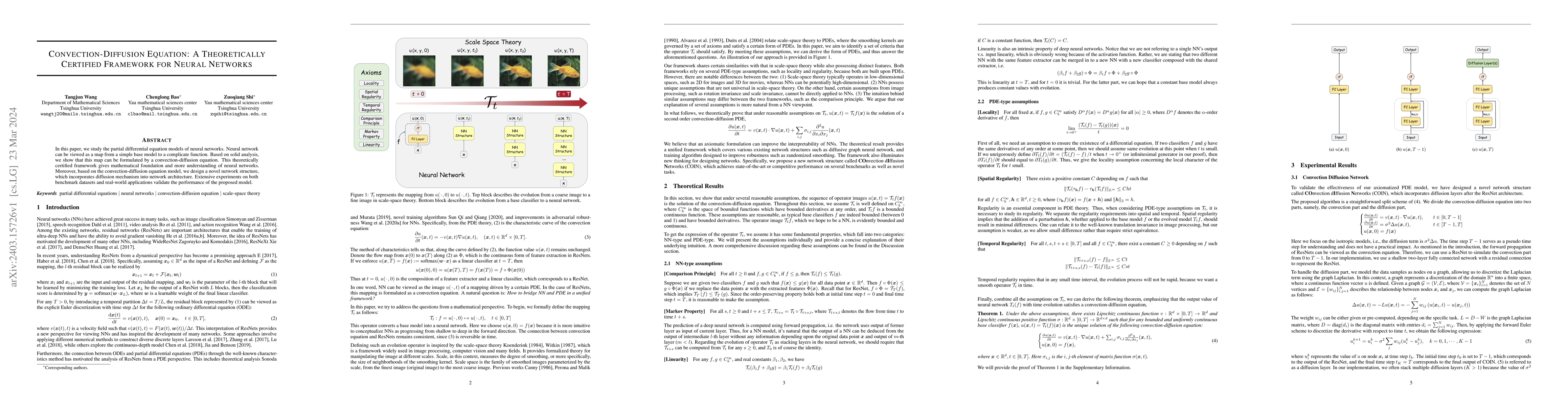 Thumbnail for Convection-Diffusion Equation: A Theoretically Certified Framework for
  Neural Networks
