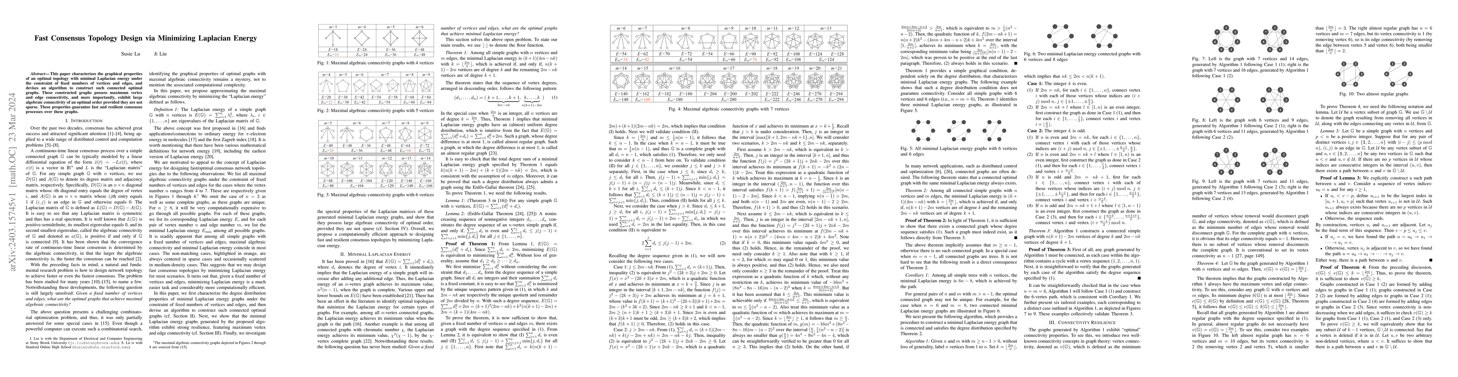 Thumbnail for Fast Consensus Topology Design via Minimizing Laplacian Energy