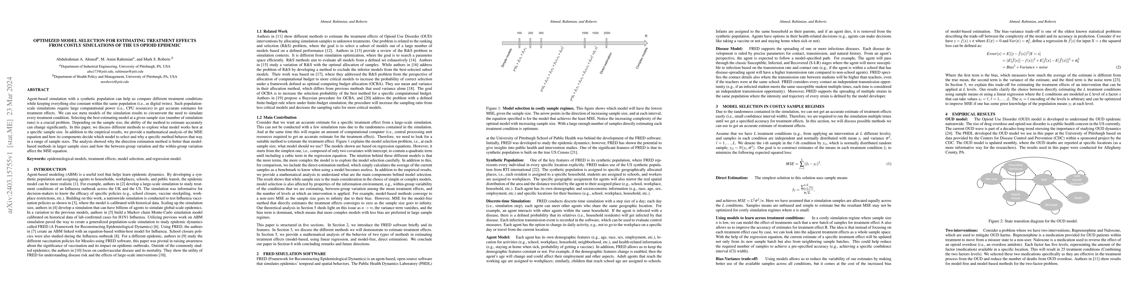 Thumbnail for Optimized Model Selection for Estimating Treatment Effects from Costly
  Simulations of the US Opioid Epidemic