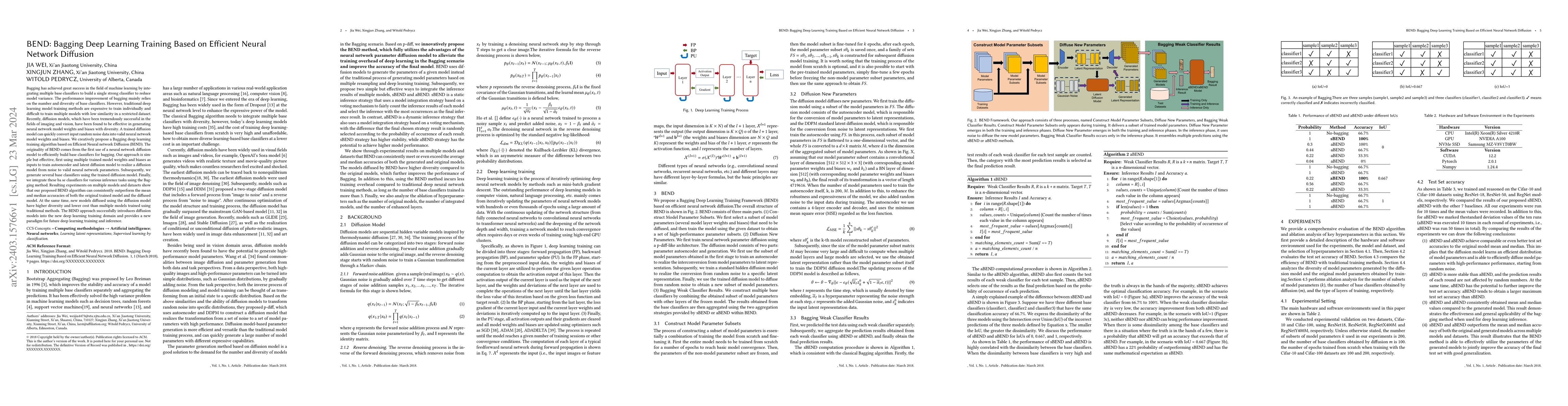 Thumbnail for BEND: Bagging Deep Learning Training Based on Efficient Neural Network
  Diffusion