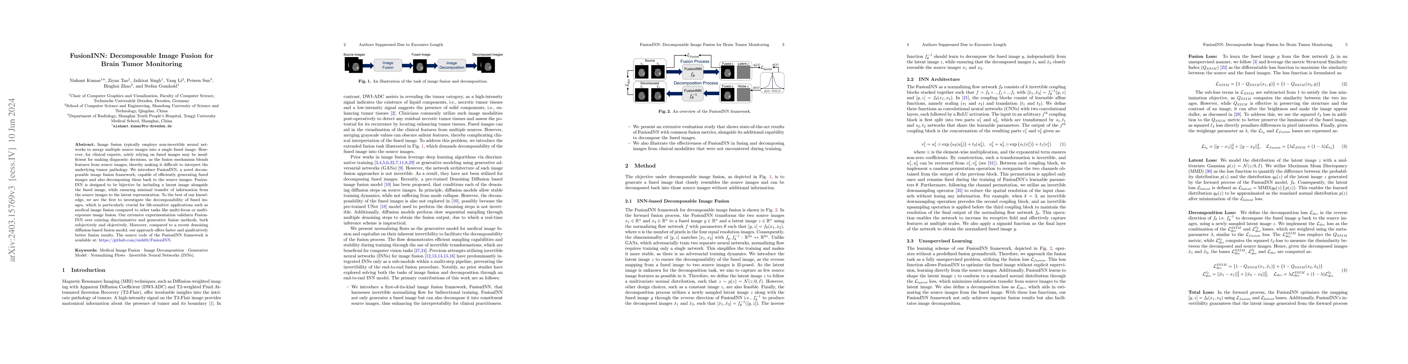 Thumbnail for FusionINN: Decomposable Image Fusion for Brain Tumor Monitoring