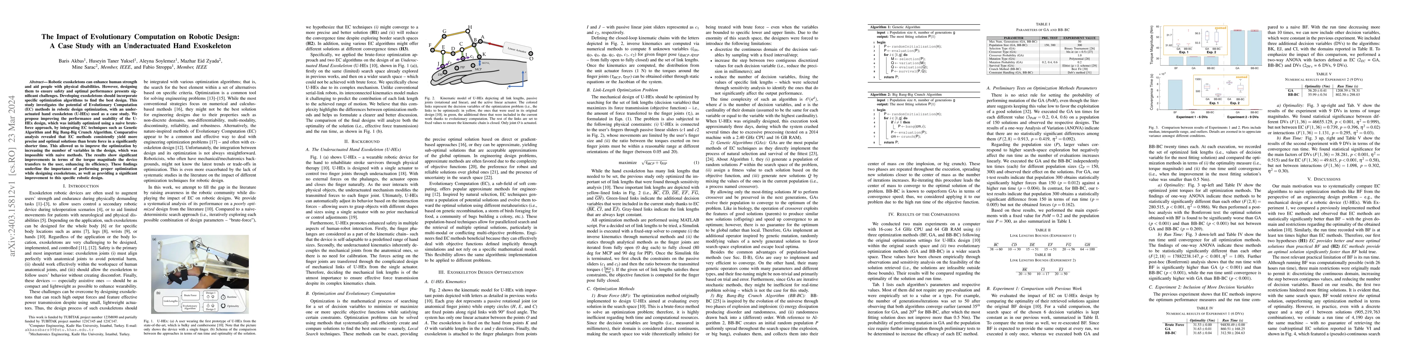 Thumbnail for The Impact of Evolutionary Computation on Robotic Design: A Case Study
  with an Underactuated Hand Exoskeleton