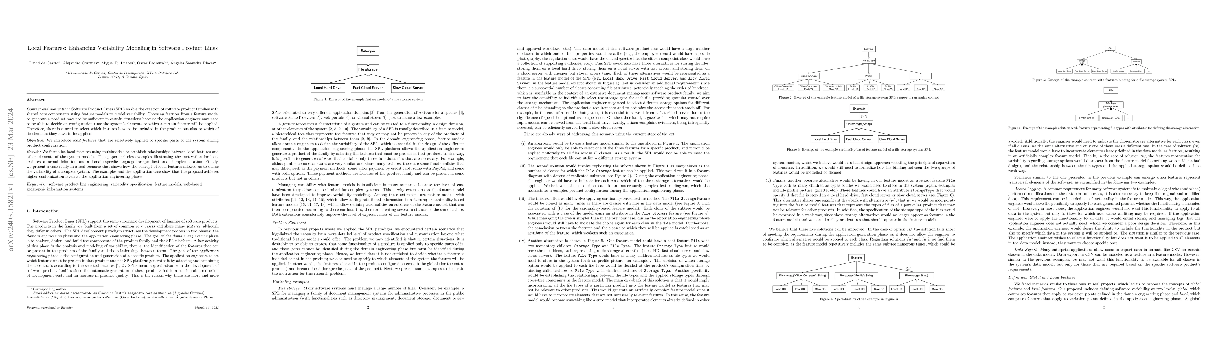Thumbnail for Local Features: Enhancing Variability Modeling in Software Product Lines