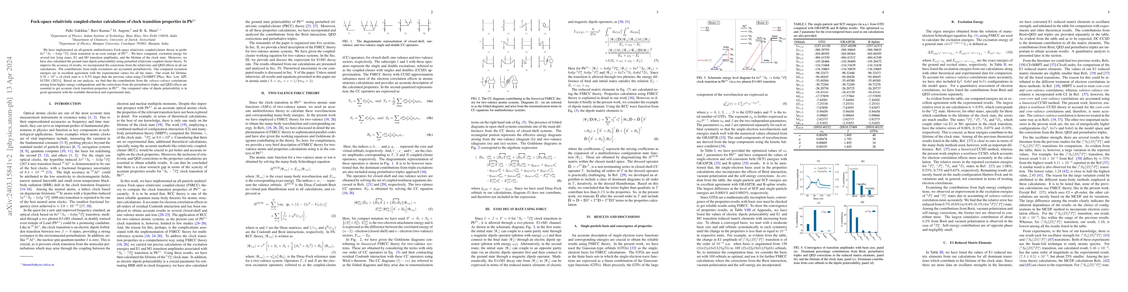 Thumbnail for Fock-space relativistic coupled-cluster calculations of clock transition
  properties in Pb$^{2+}$