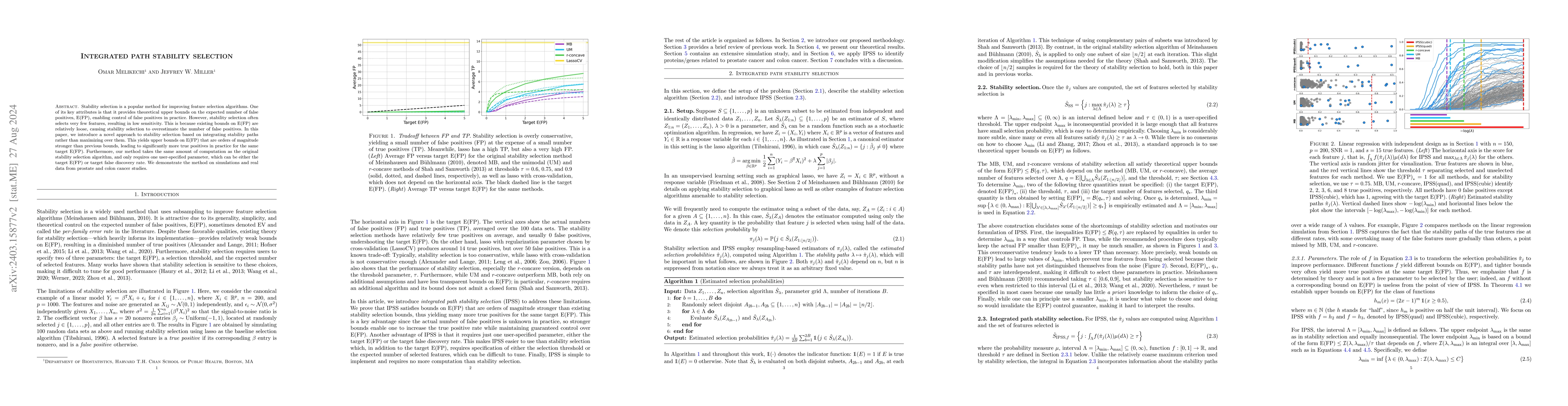 Thumbnail for Integrated path stability selection