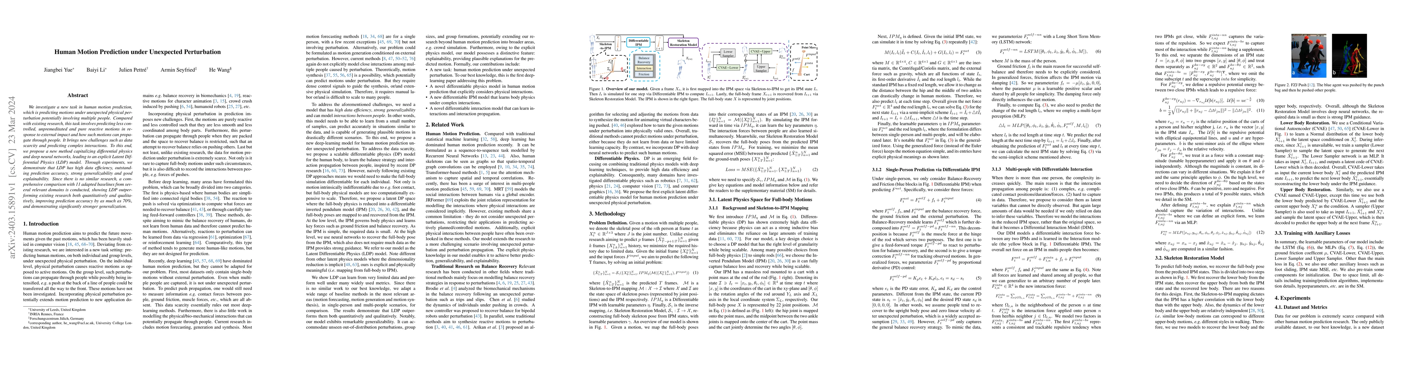 Thumbnail for Human Motion Prediction under Unexpected Perturbation
