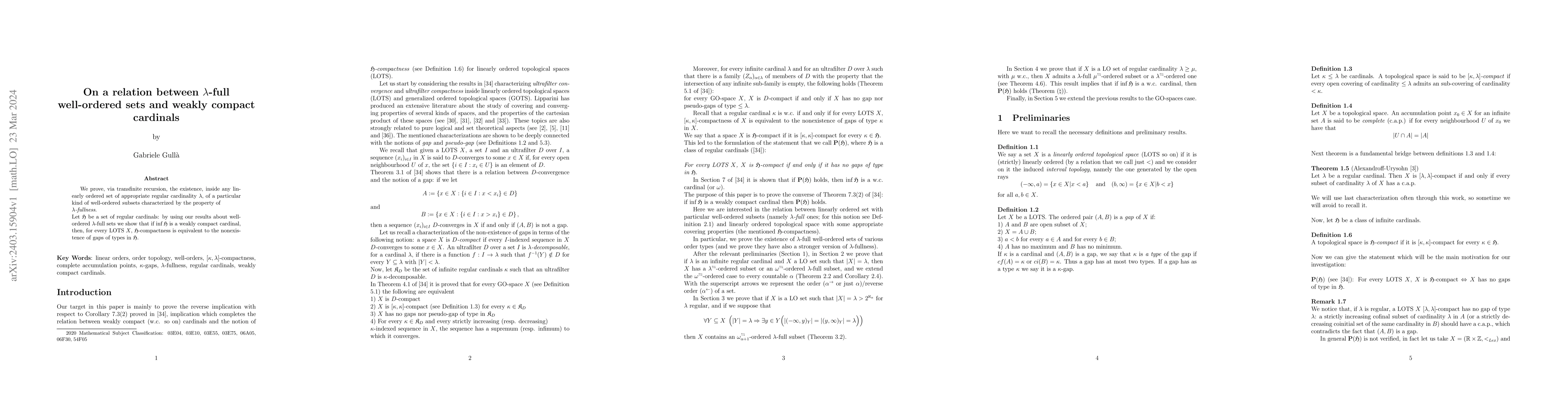 Thumbnail for On a relation between $\lambda$-full well-ordered sets and weakly
  compact cardinals