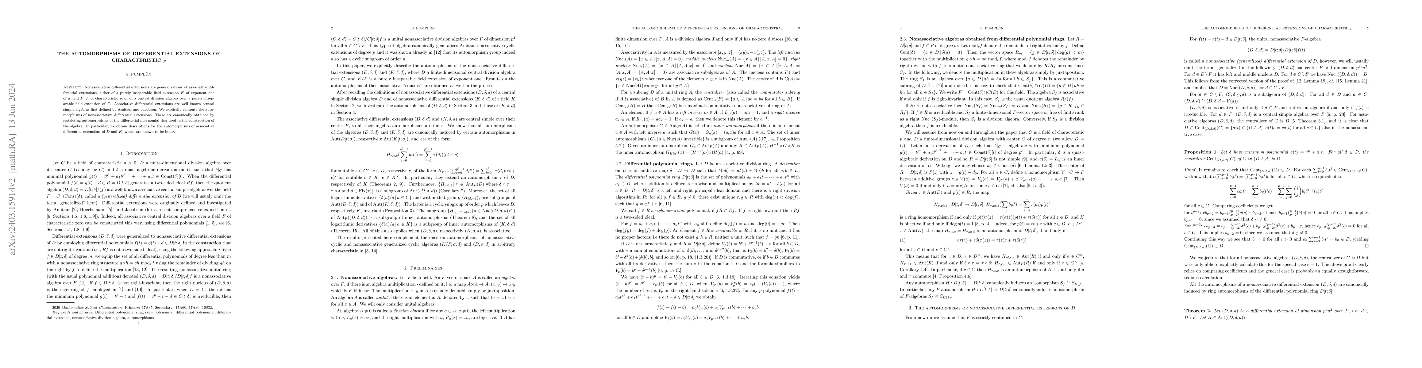 Thumbnail for The automorphisms of differential extensions of characteristic $p$