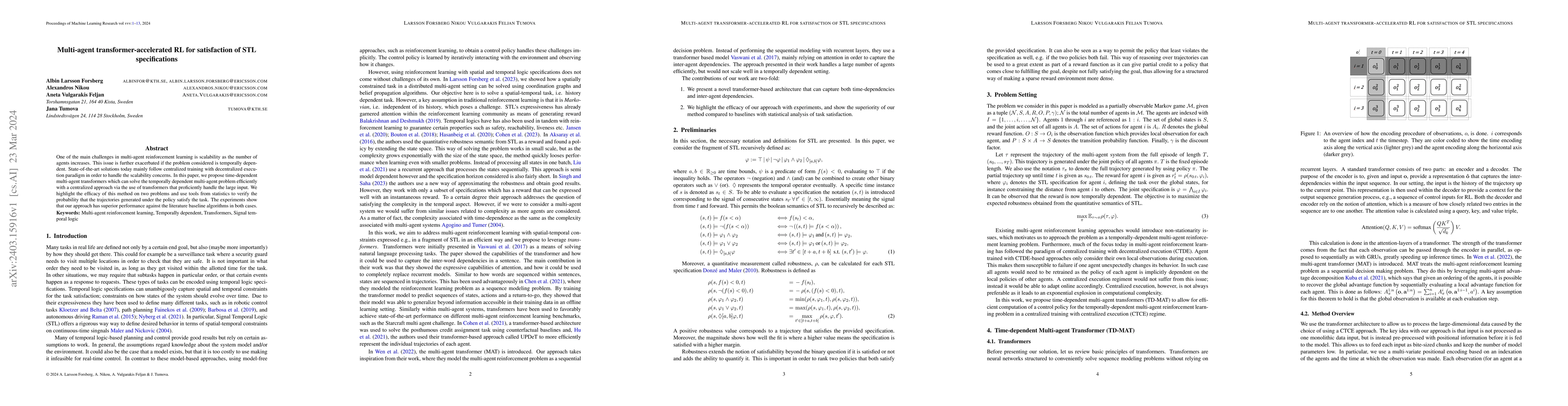 Thumbnail for Multi-agent transformer-accelerated RL for satisfaction of STL
  specifications