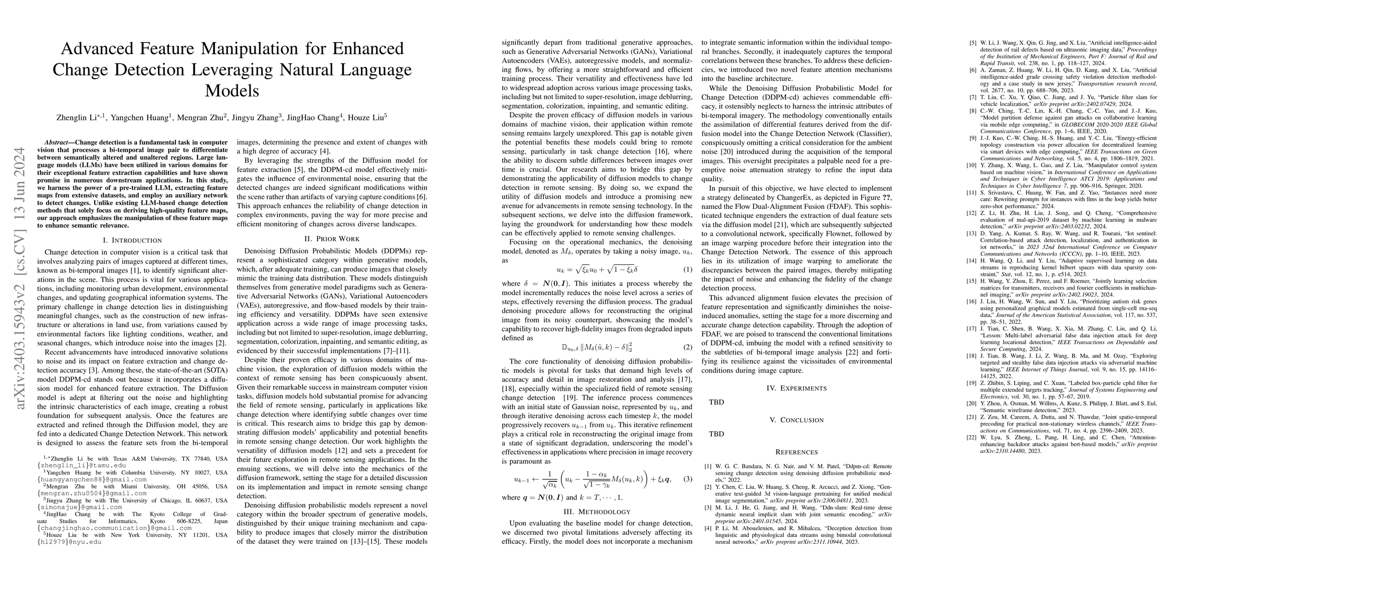 Thumbnail for Advanced Feature Manipulation for Enhanced Change Detection Leveraging
  Natural Language Models