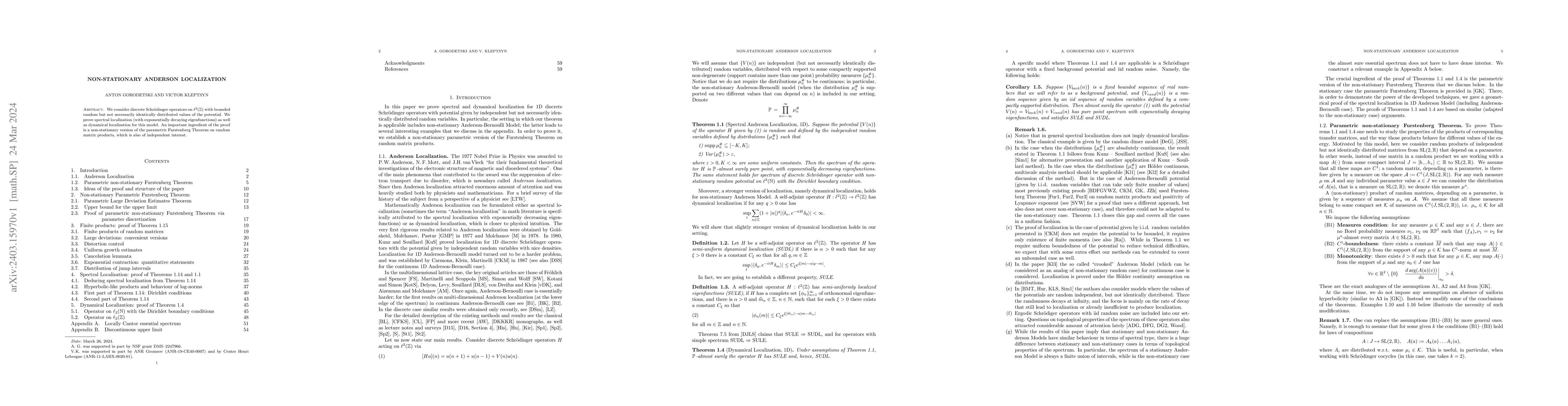 Thumbnail for Non-stationary Anderson Localization
