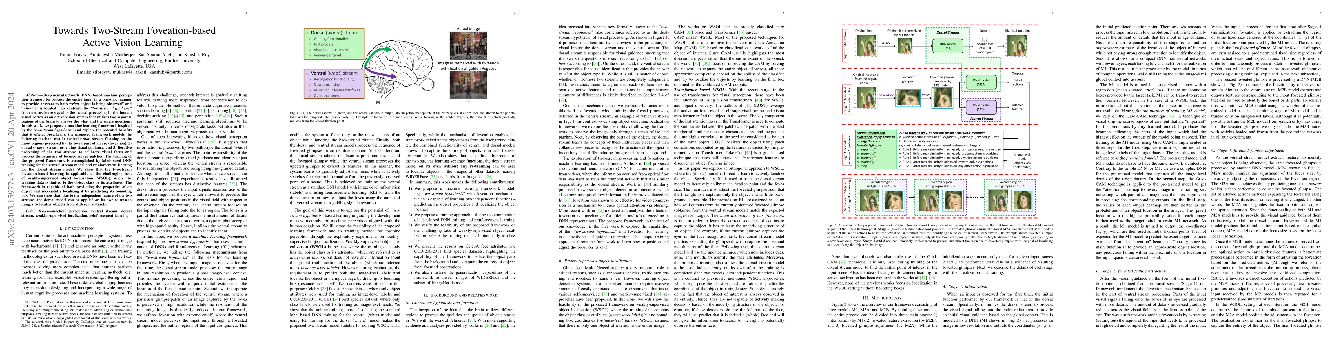 Thumbnail for Towards Two-Stream Foveation-based Active Vision Learning