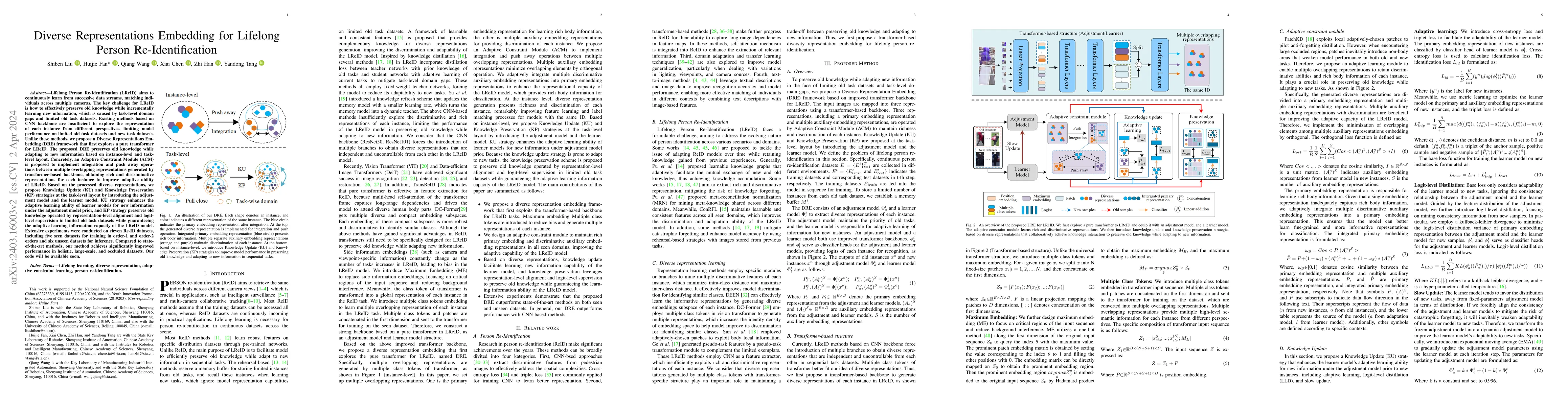 Thumbnail for Diverse Representation Embedding for Lifelong Person Re-Identification