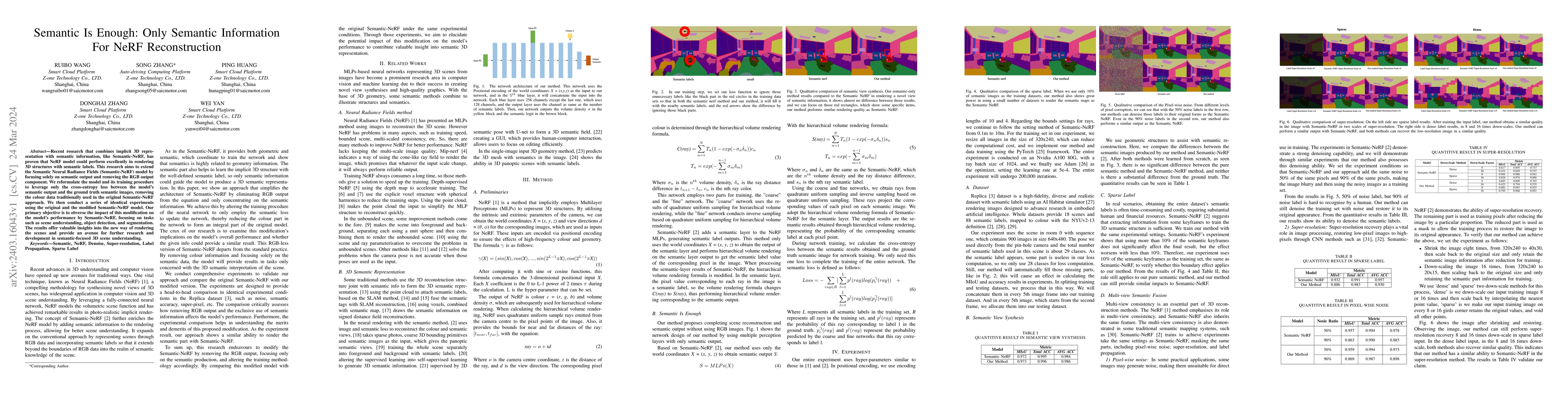 Thumbnail for Semantic Is Enough: Only Semantic Information For NeRF Reconstruction