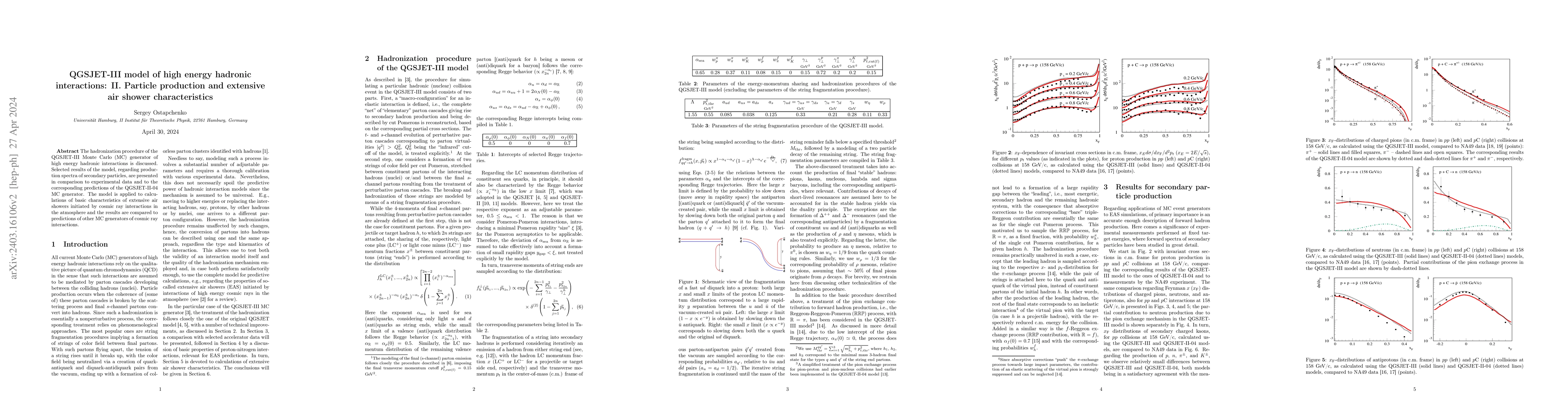 Thumbnail for QGSJET-III model of high energy hadronic interactions: II. Particle
  production and extensive air shower characteristics