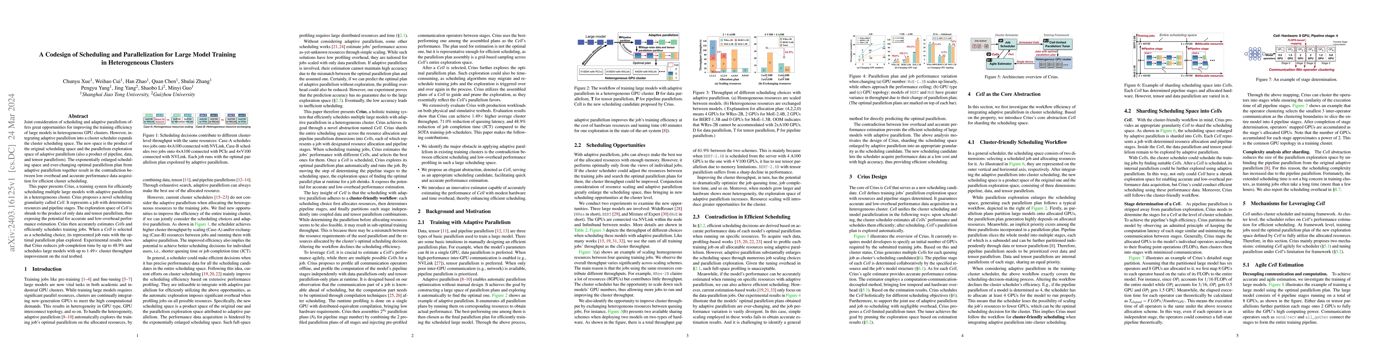 Thumbnail for A Codesign of Scheduling and Parallelization for Large Model Training in
  Heterogeneous Clusters