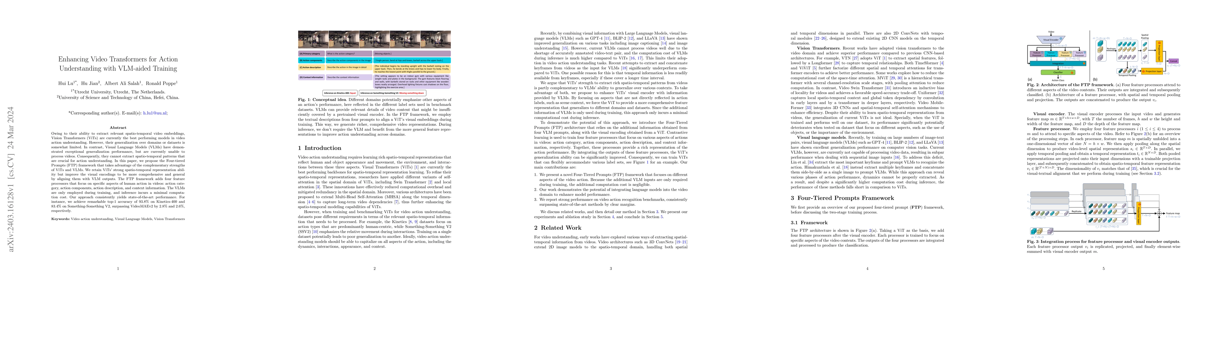 Thumbnail for Enhancing Video Transformers for Action Understanding with VLM-aided
  Training