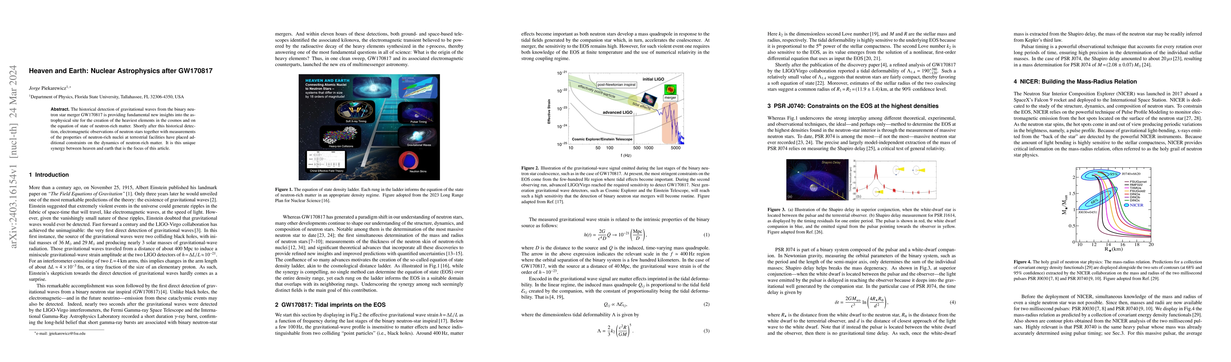 Thumbnail for Heaven and Earth: Nuclear Astrophysics after GW170817