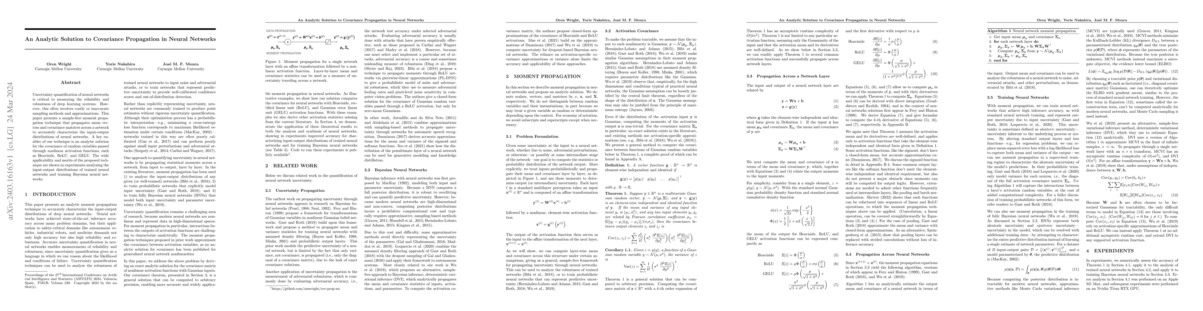 Thumbnail for An Analytic Solution to Covariance Propagation in Neural Networks
