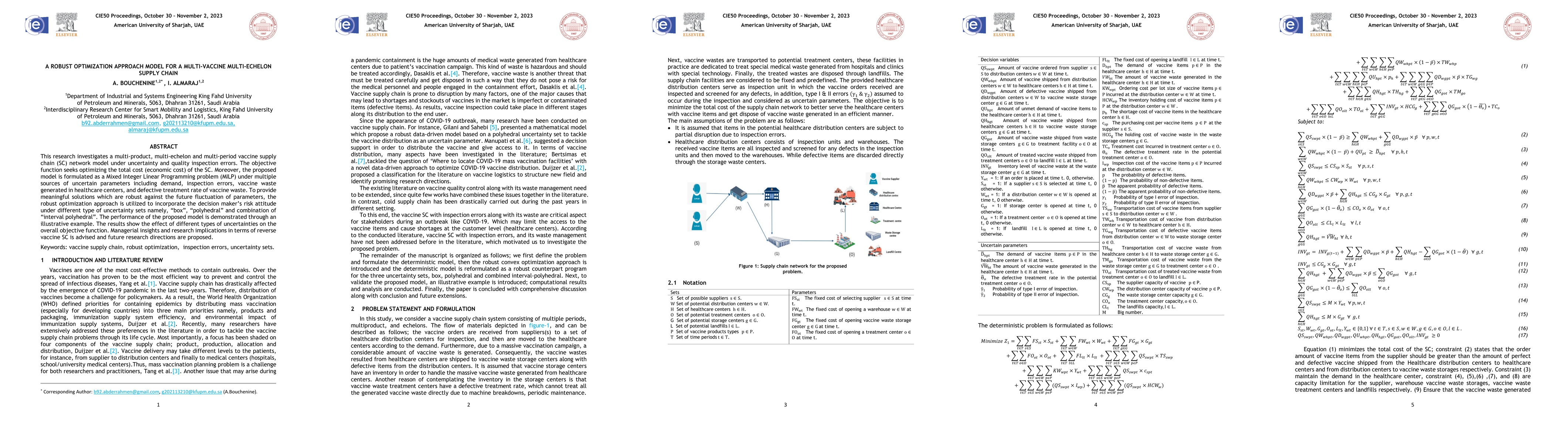 Thumbnail for A robust optimization approach model for a multi-vaccine multi-echelon
  supply chain