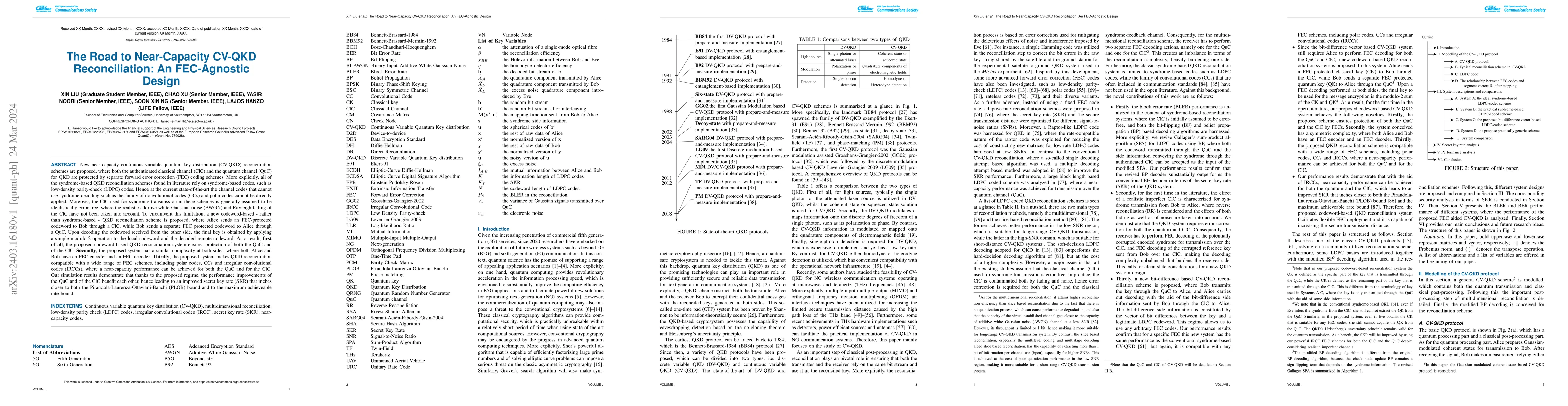 Thumbnail for The Road to Near-Capacity CV-QKD Reconciliation: An FEC-Agnostic Design