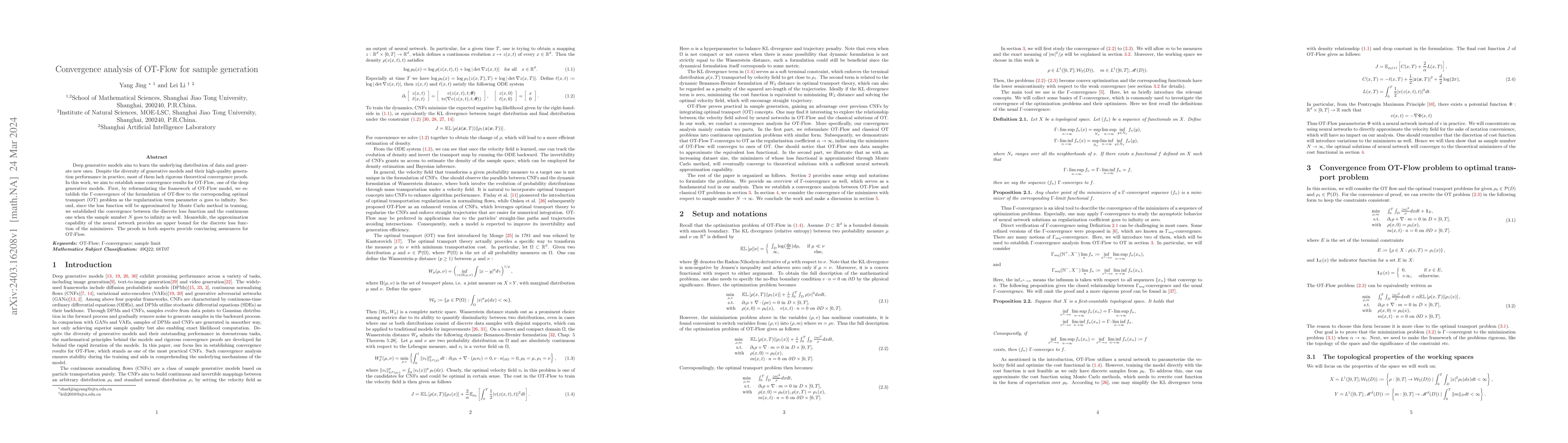 Thumbnail for Convergence analysis of OT-Flow for sample generation