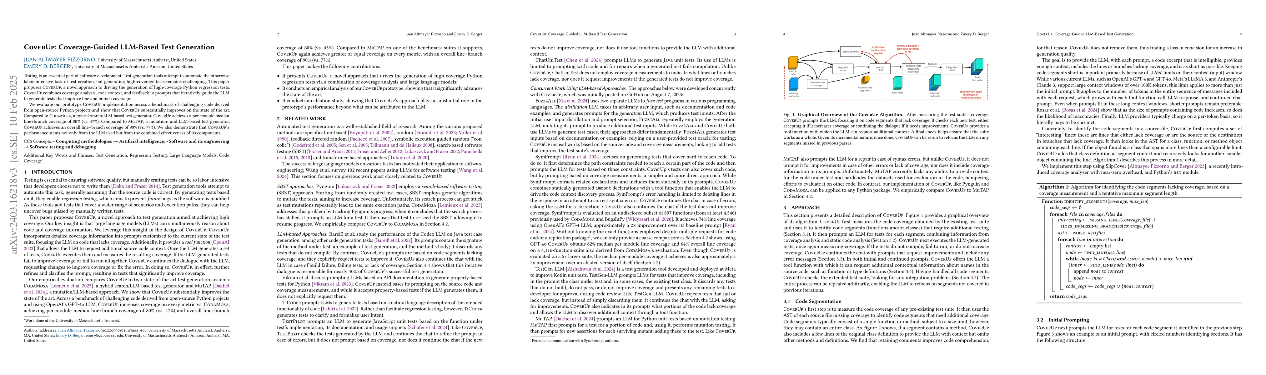 Thumbnail for CoverUp: Coverage-Guided LLM-Based Test Generation