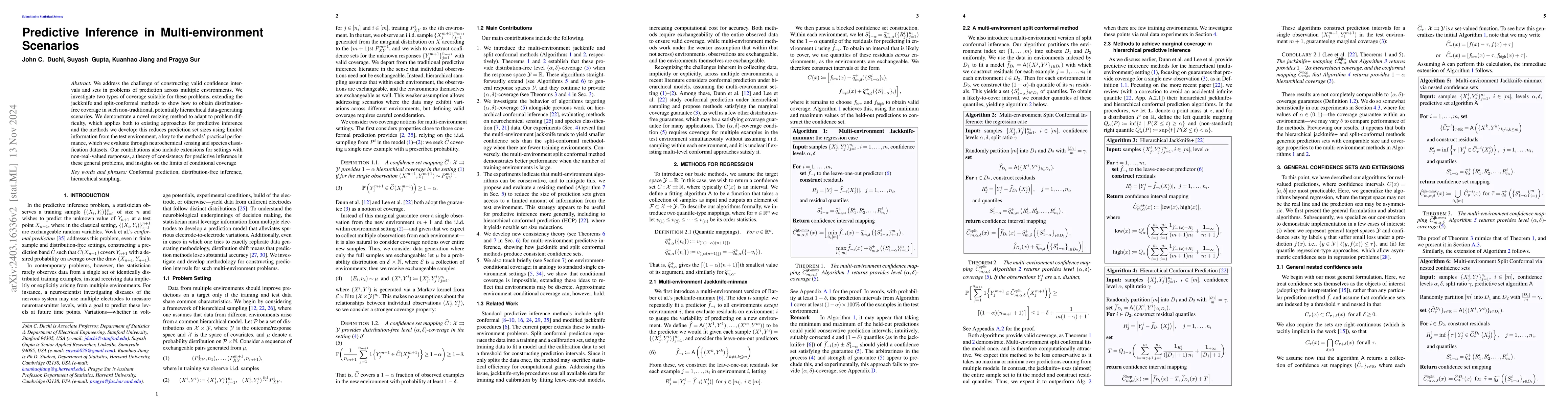 Thumbnail for Predictive Inference in Multi-environment Scenarios