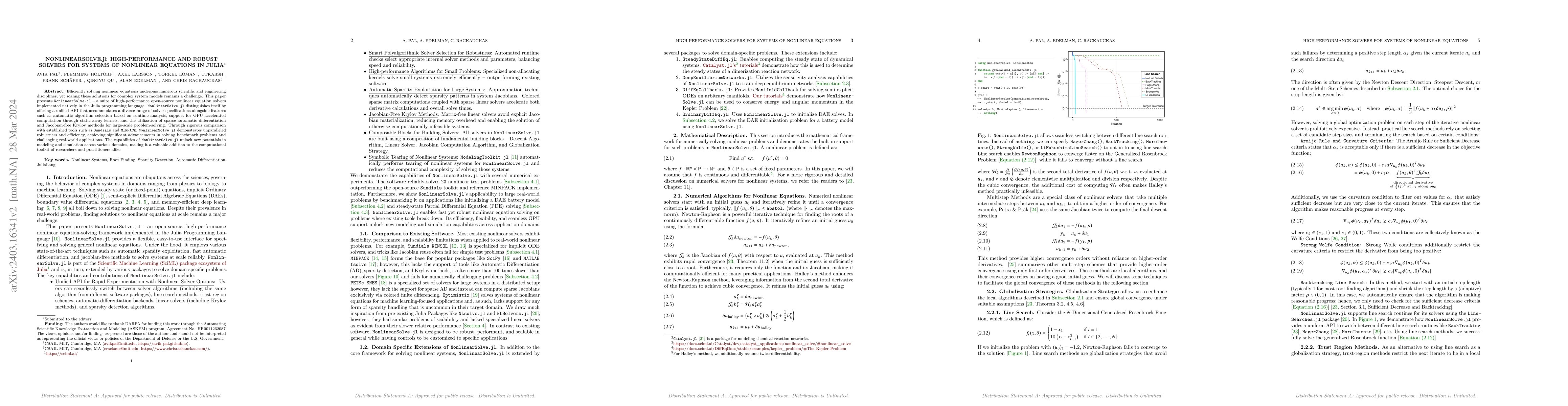 Thumbnail for NonlinearSolve.jl: High-Performance and Robust Solvers for Systems of
  Nonlinear Equations in Julia