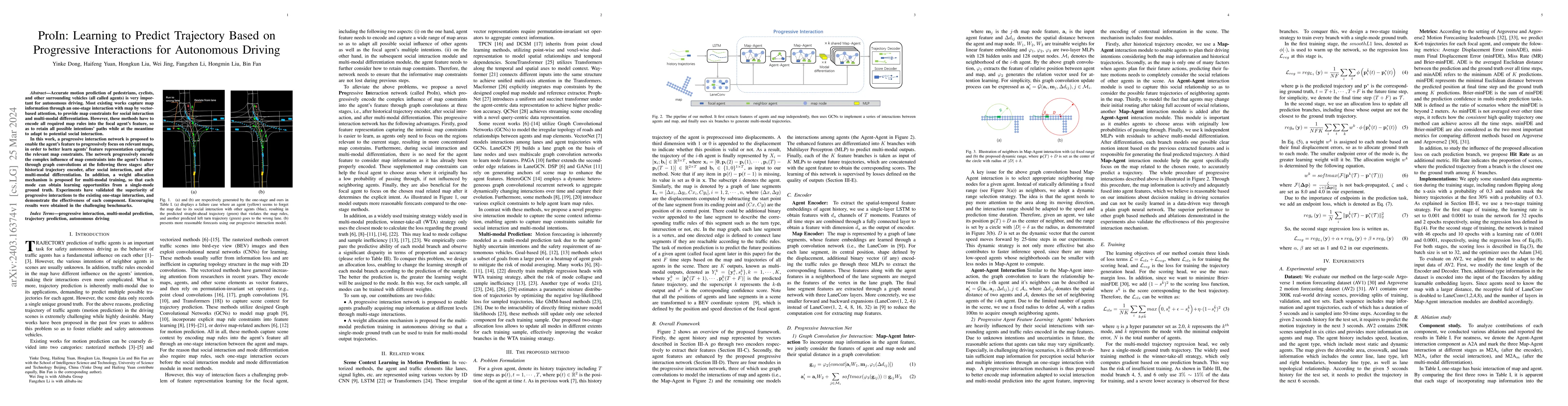 Thumbnail for ProIn: Learning to Predict Trajectory Based on Progressive Interactions
  for Autonomous Driving