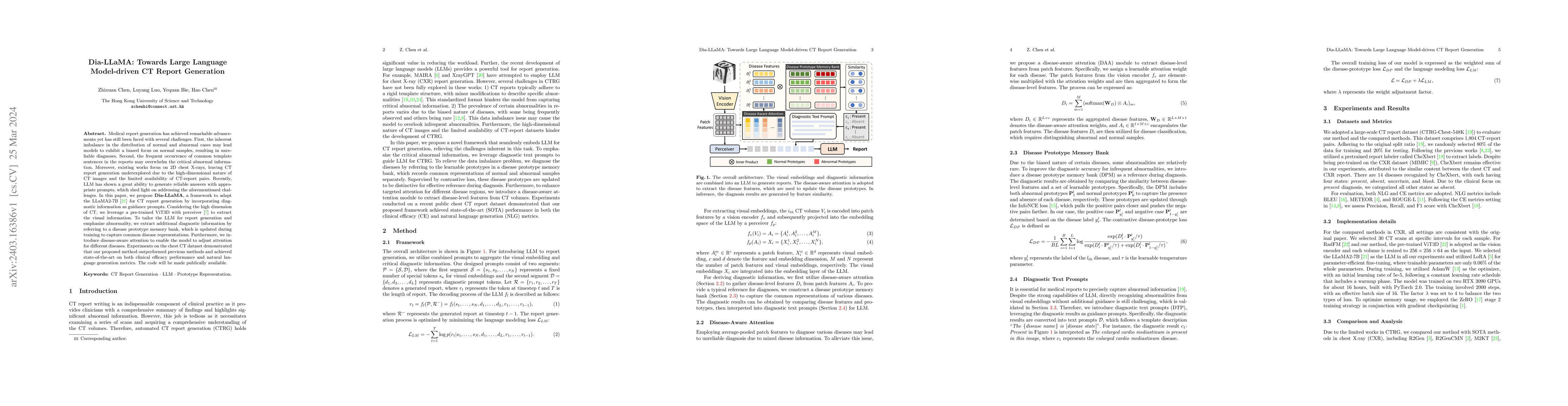 Thumbnail for Dia-LLaMA: Towards Large Language Model-driven CT Report Generation
