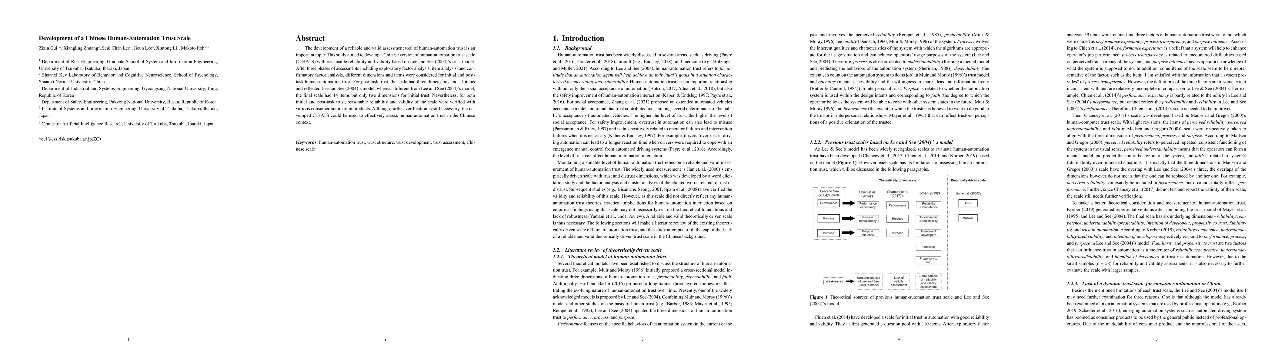Thumbnail for Development of a Chinese Human-Automation Trust Scale