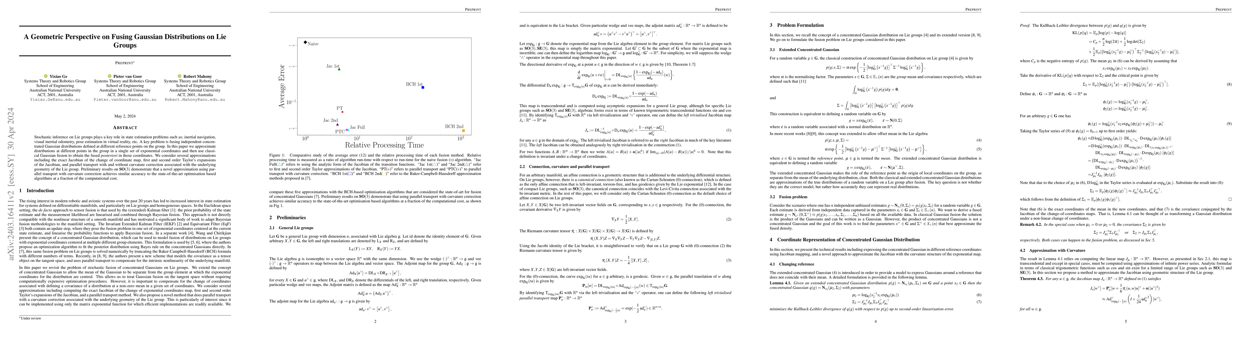 Thumbnail for A Geometric Perspective on Fusing Gaussian Distributions on Lie Groups