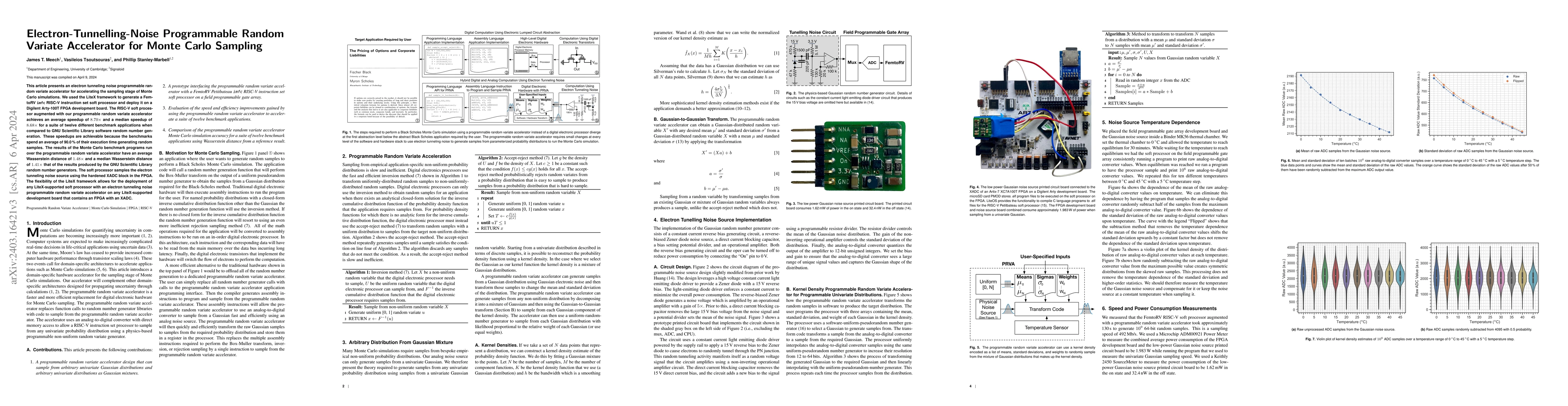 Thumbnail for Electron-Tunnelling-Noise Programmable Random Variate Accelerator for
  Monte Carlo Sampling