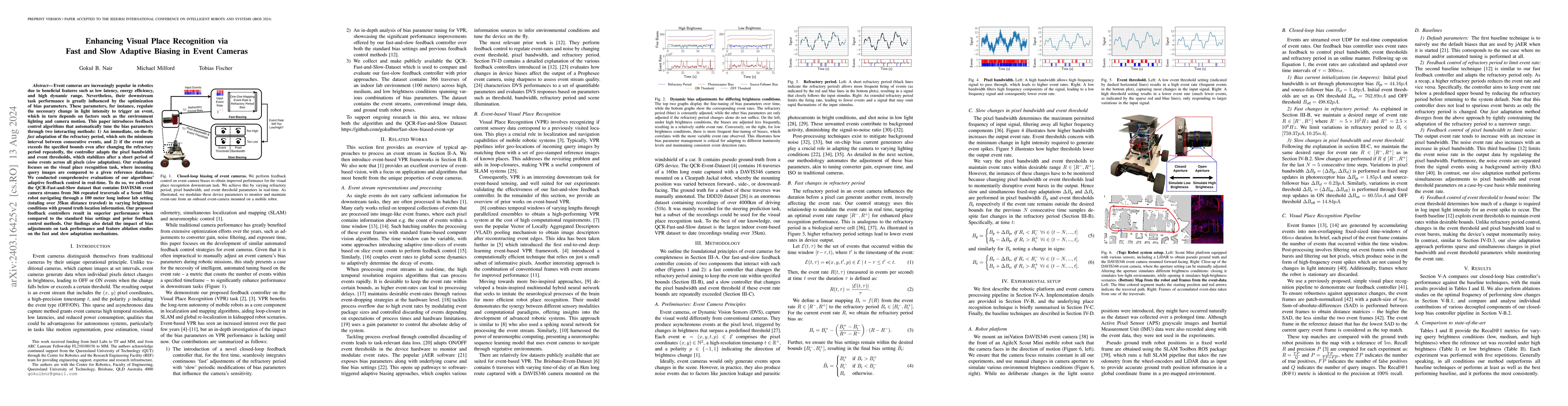Thumbnail for Enhancing Visual Place Recognition via Fast and Slow Adaptive Biasing in
  Event Cameras