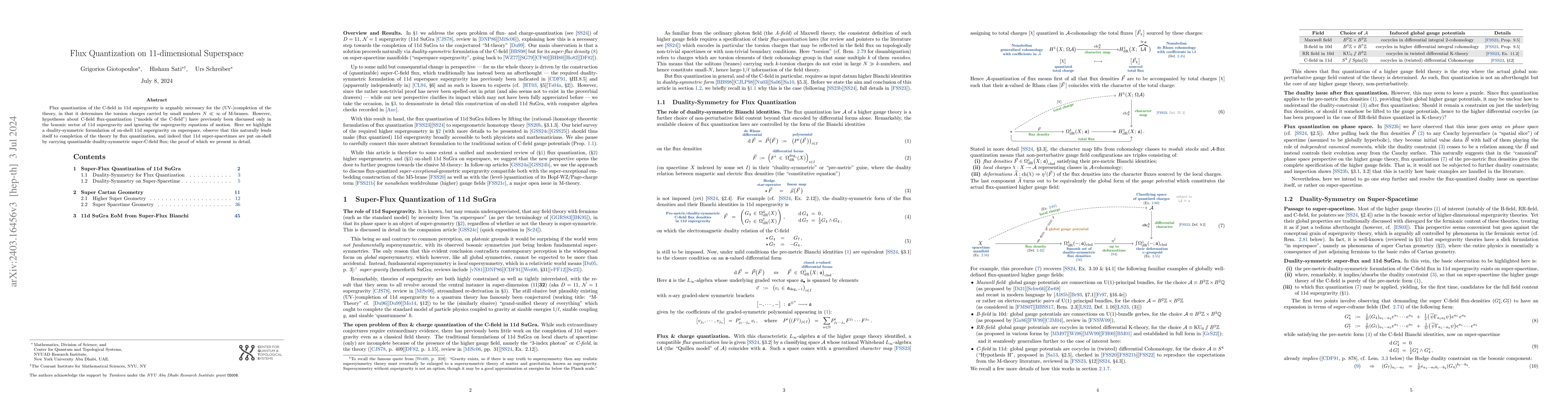 Thumbnail for Flux Quantization on 11-dimensional Superspace