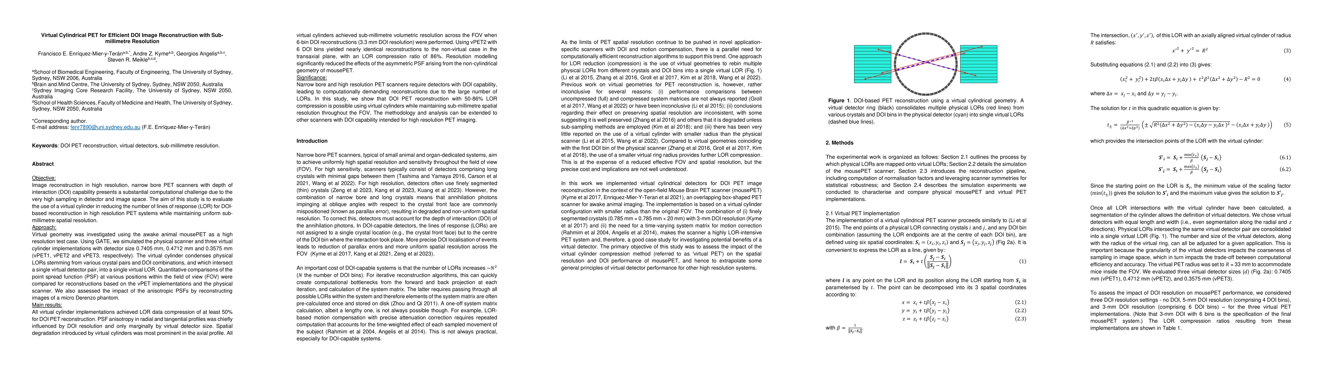 Thumbnail for Virtual Cylindrical PET for Efficient DOI Image Reconstruction with
  Sub-millimetre Resolution