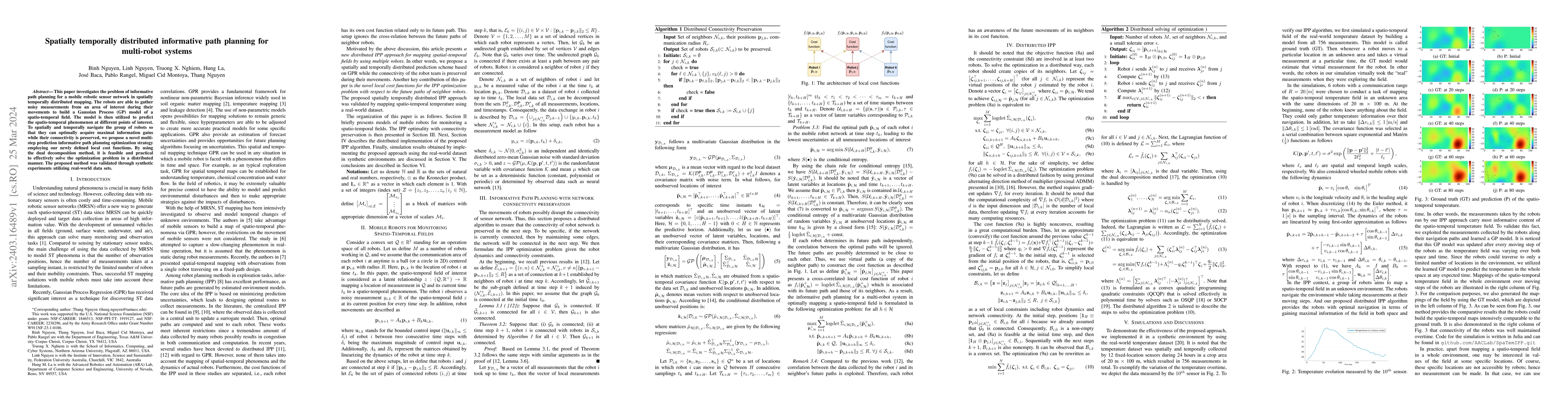 Thumbnail for Spatially temporally distributed informative path planning for
  multi-robot systems