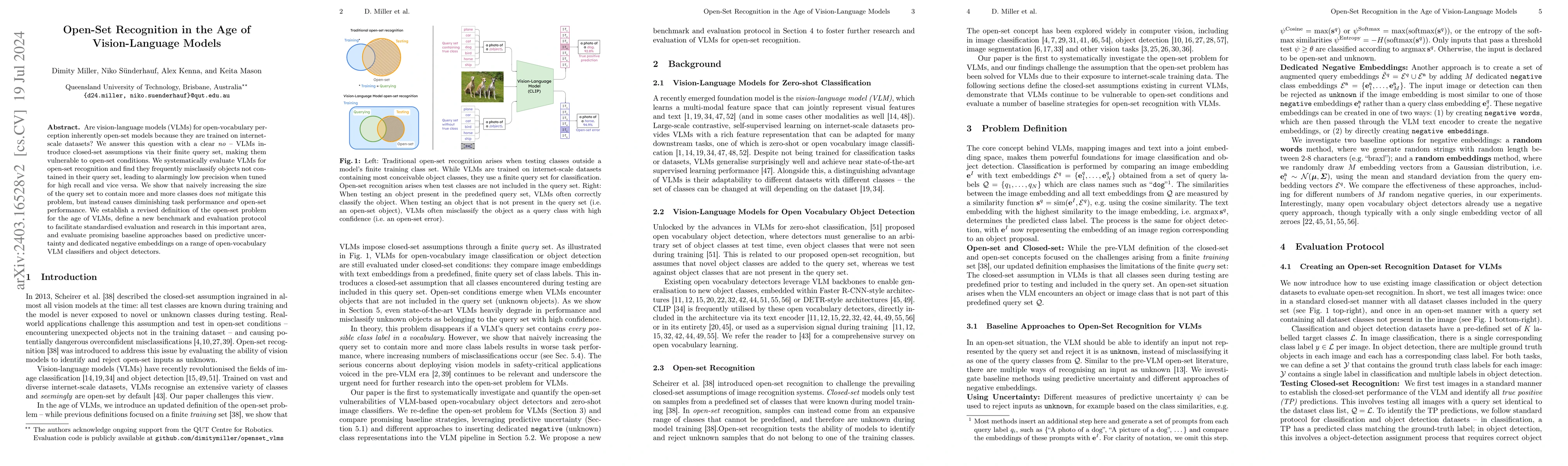 Thumbnail for Open-Set Recognition in the Age of Vision-Language Models