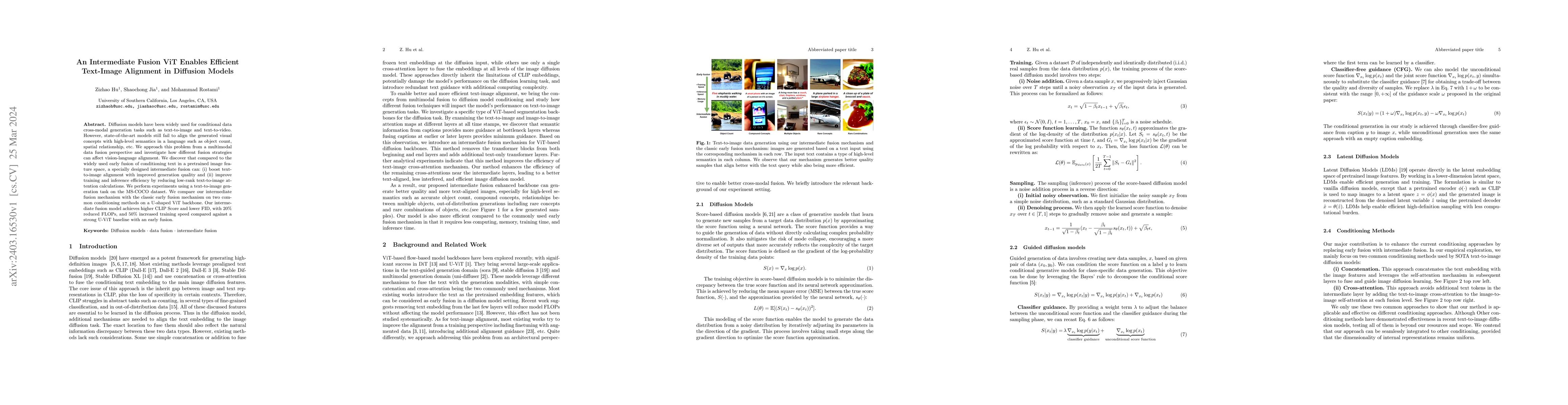 Thumbnail for An Intermediate Fusion ViT Enables Efficient Text-Image Alignment in
  Diffusion Models