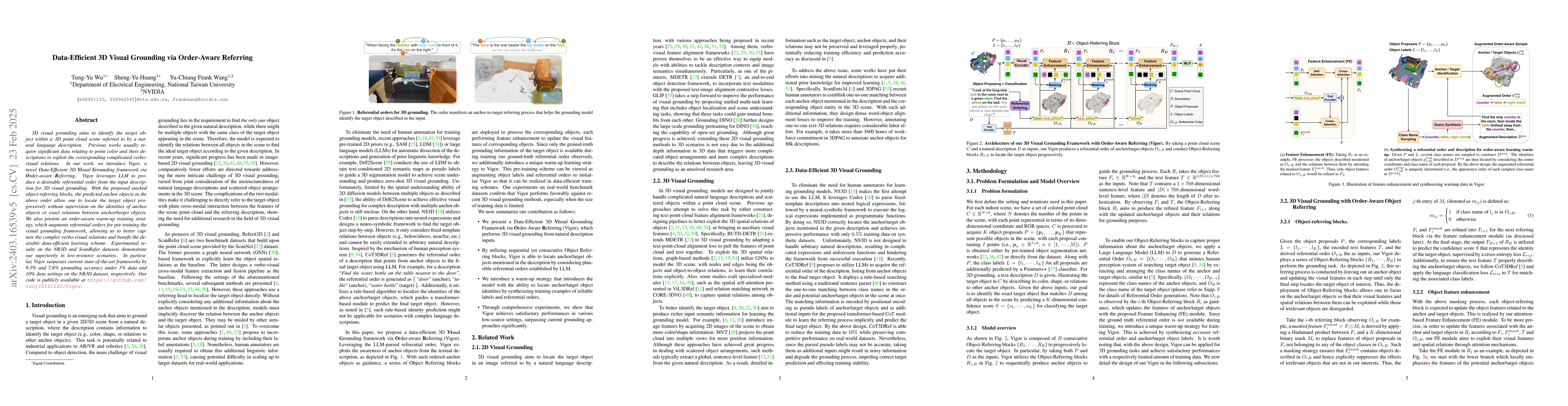 Thumbnail for Data-Efficient 3D Visual Grounding via Order-Aware Referring