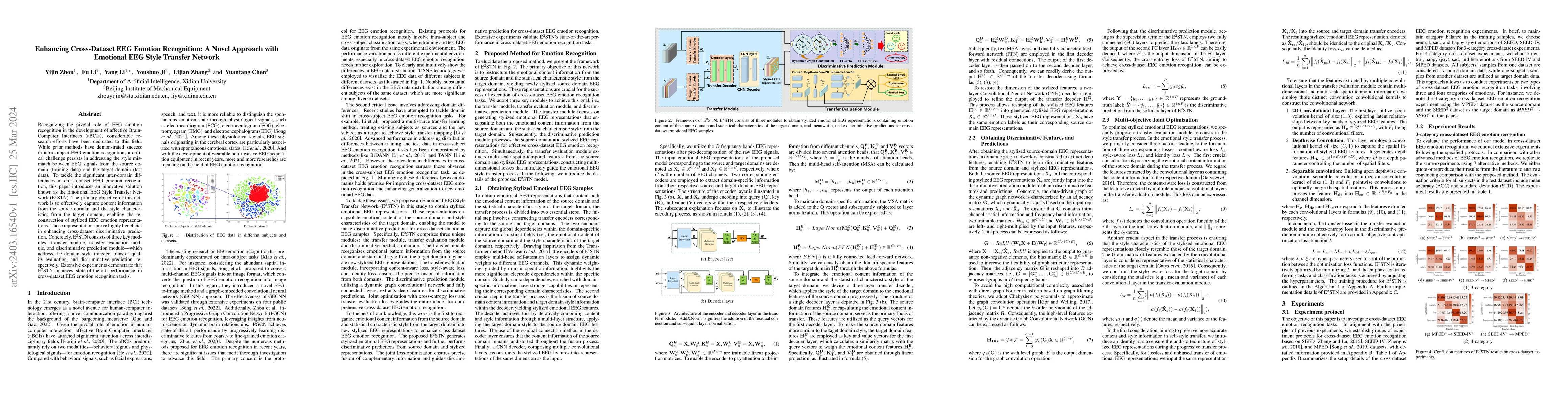 Thumbnail for Enhancing Cross-Dataset EEG Emotion Recognition: A Novel Approach with
  Emotional EEG Style Transfer Network