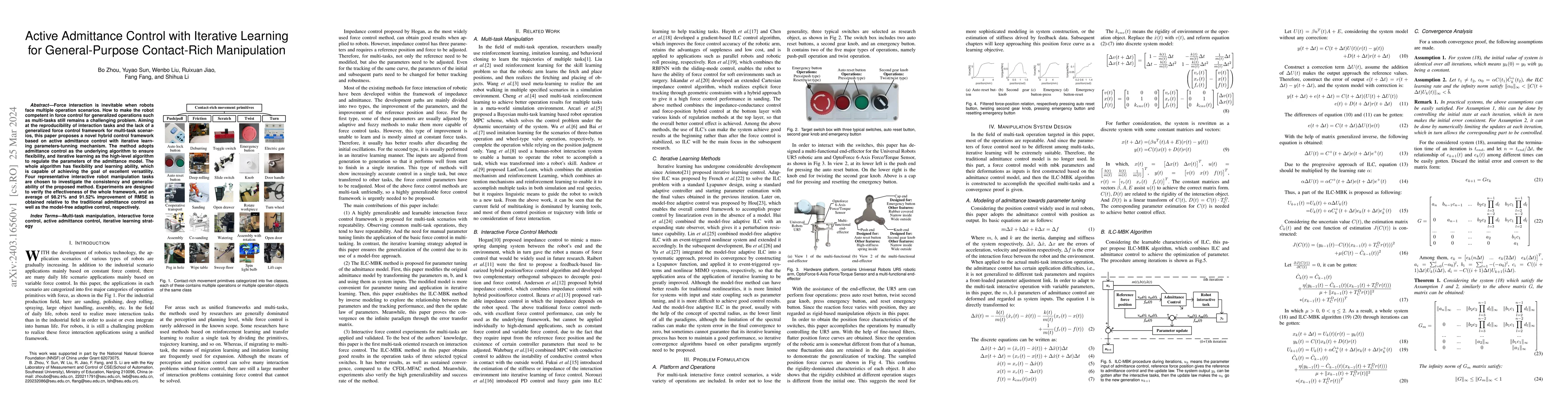 Thumbnail for Active Admittance Control with Iterative Learning for General-Purpose
  Contact-Rich Manipulation